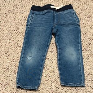 Crewcuts Blue Denim Kids Jeans with Drawstring Waistband
